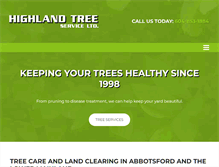 Tablet Screenshot of highlandtree.ca